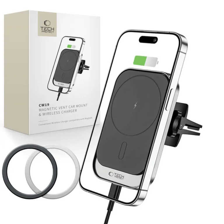 Tech-Protect CW19 MagSafe mágneses autós tartó 15W vezeték nélküli töltéssel