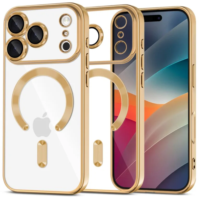 Tech-Protect MagFlex MagSafe telefontok átlátszó|arany - iPhone 17 Pro