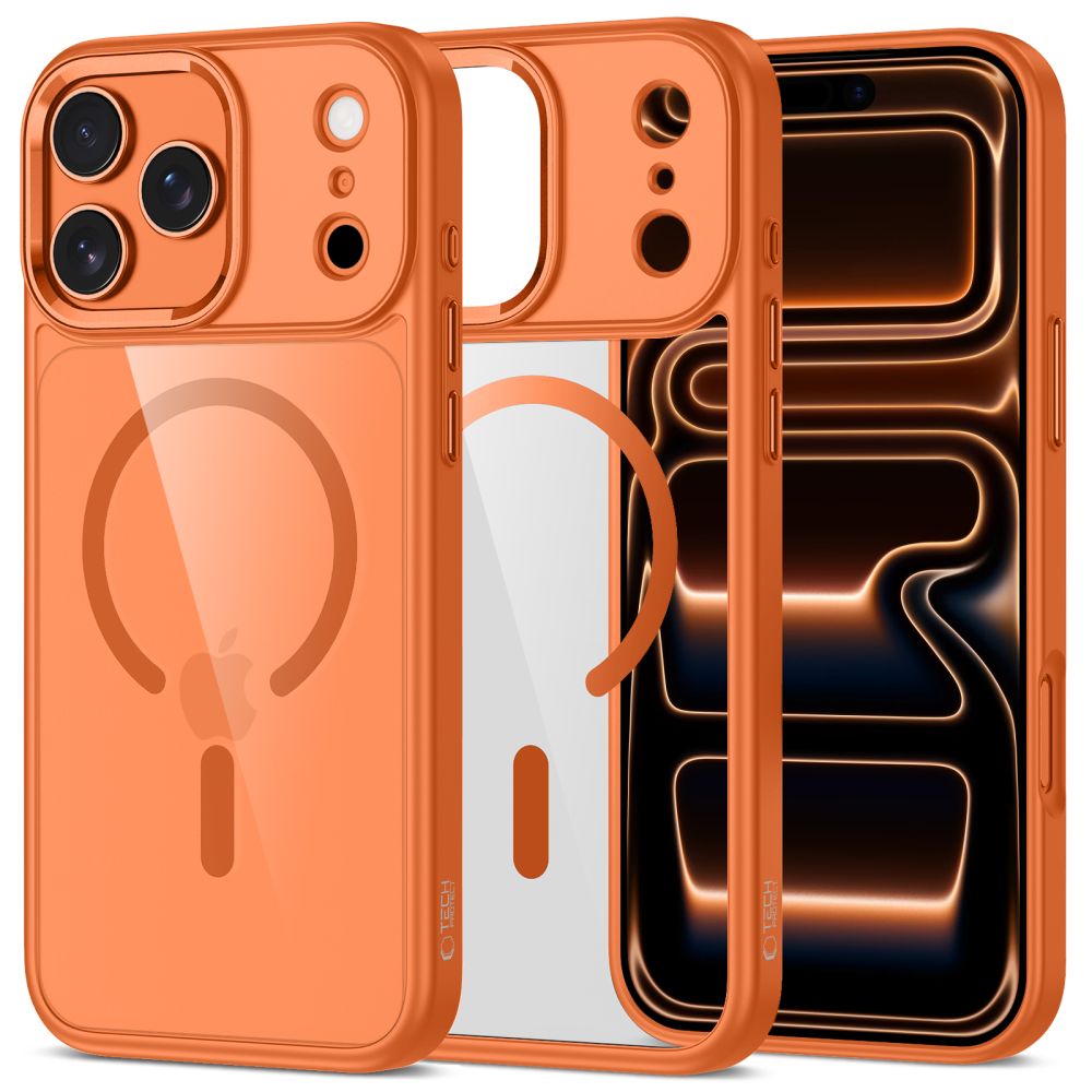 Tech-Protect MagMat MagSafe telefontok iPhone 17 Pro – narancs Tech-Protect MagMat MagSafe telefontok iPhone 17 Pro – narancs
