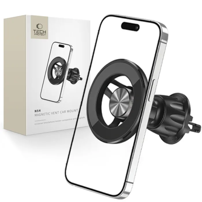 Tech-Protect N54 autós telefontartó MagSafe – szellőzőrácsra – fekete