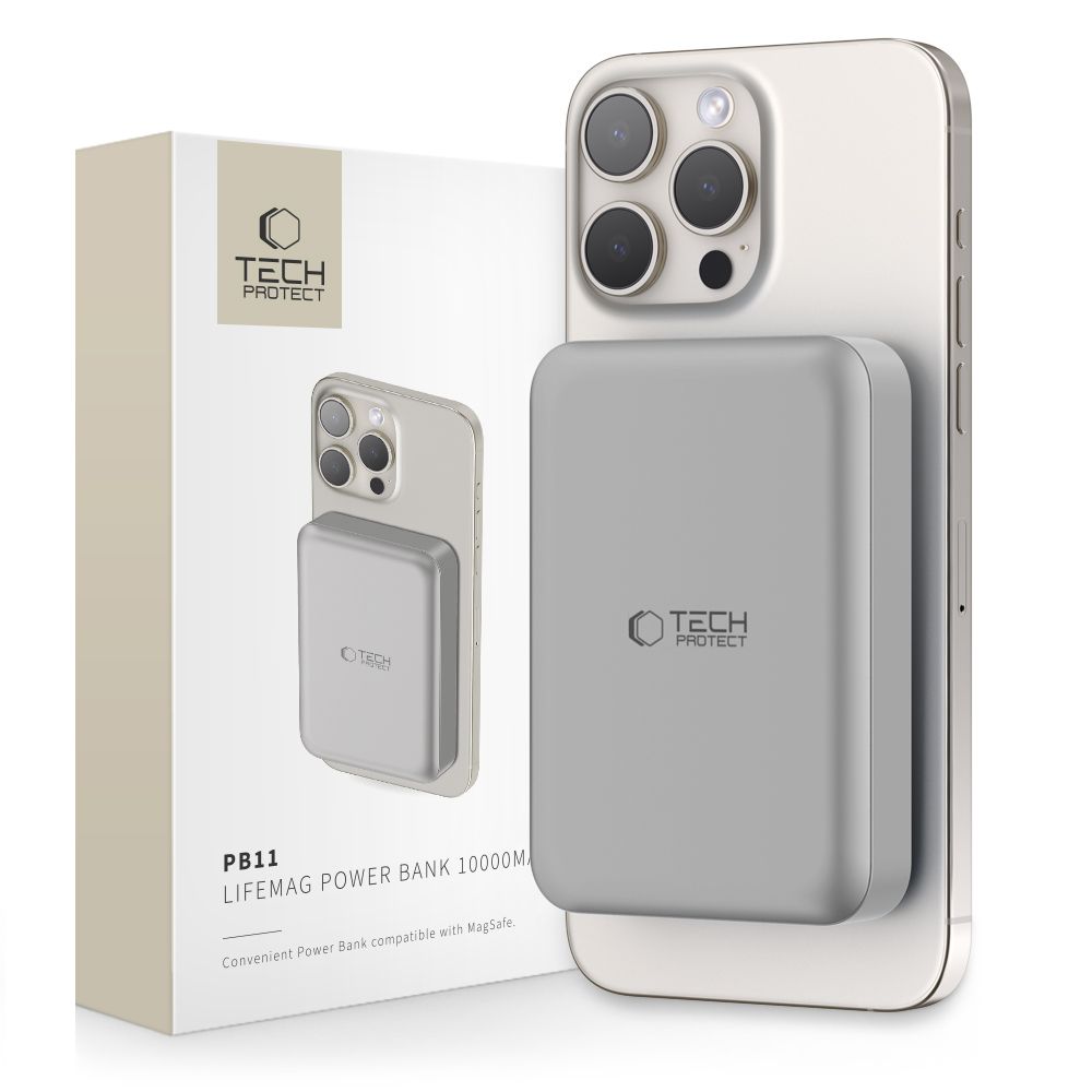 Tech-Protect PB11 LifeMag MagSafe powerbank – titán Tech-Protect PB11 LifeMag MagSafe powerbank – titán