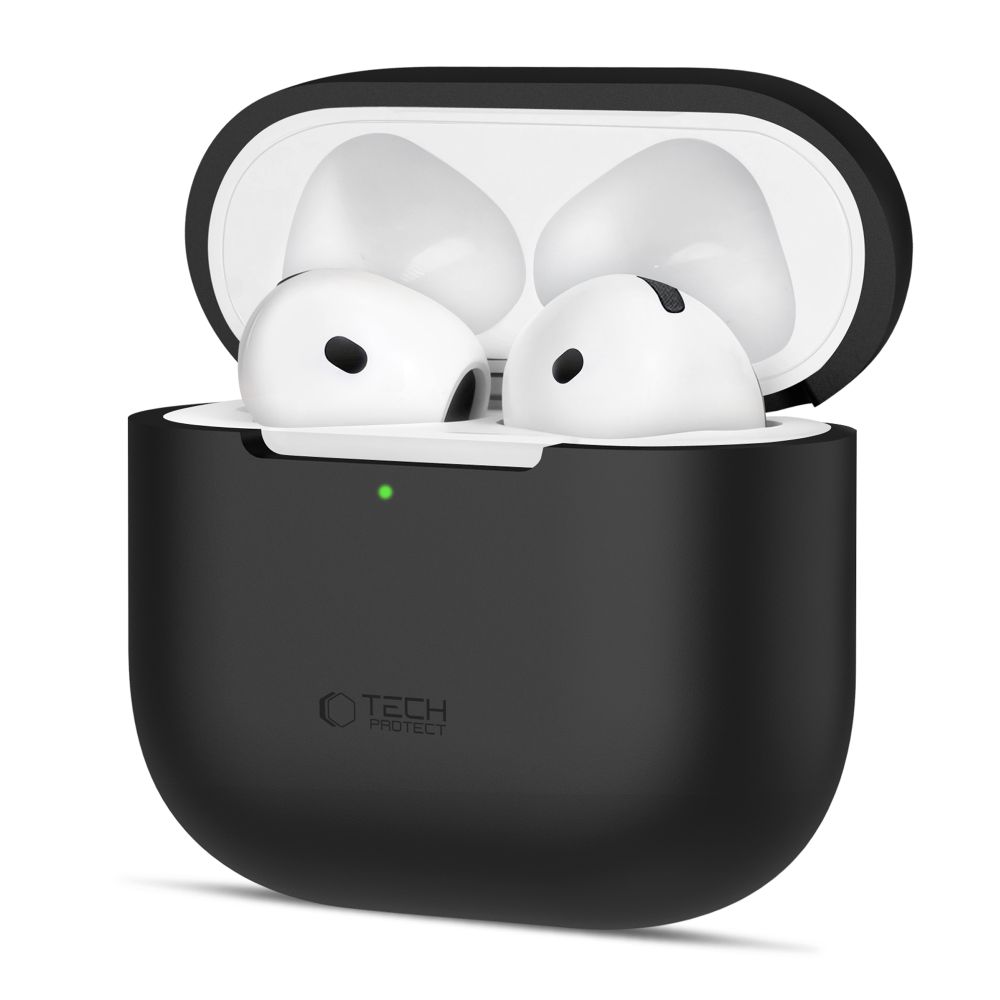 Tech-Protect szilikon tok AirPods 4 – fekete Tech-Protect szilikon tok AirPods 4 – fekete