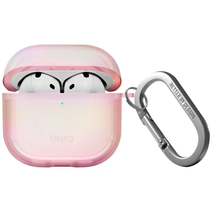 Uniq Iridescia AirPods 4 Hang Case – rózsaszín