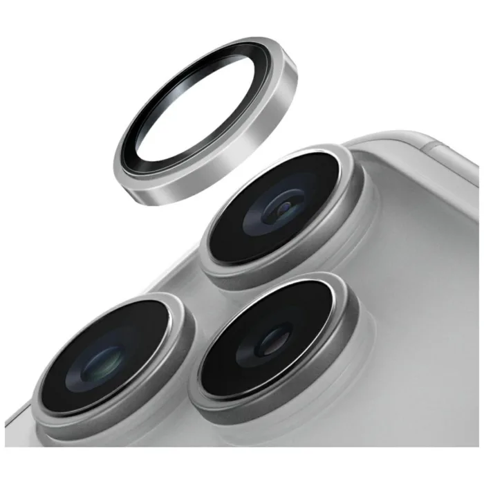 Uniq Optix Prime kameravédő lencse iPhone 17 Pro / 17 Pro Max – ezüst