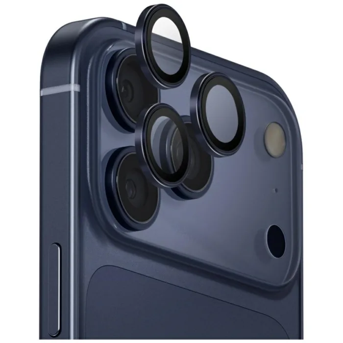 Uniq Optix alumínium kameravédő lencse iPhone 17 Pro / 17 Pro Max – kék