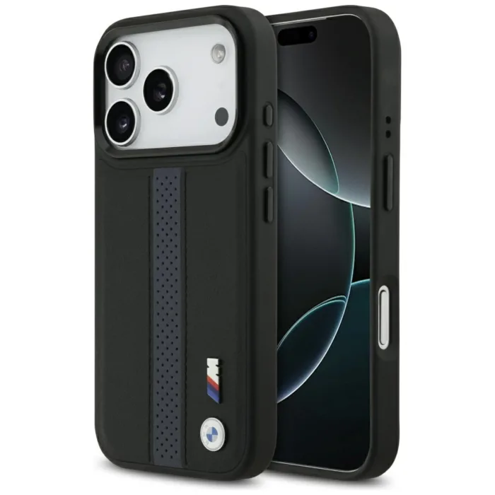 BMW M Perforated Stripe Logo MagSafe telefontok iPhone 17 Pro - kék