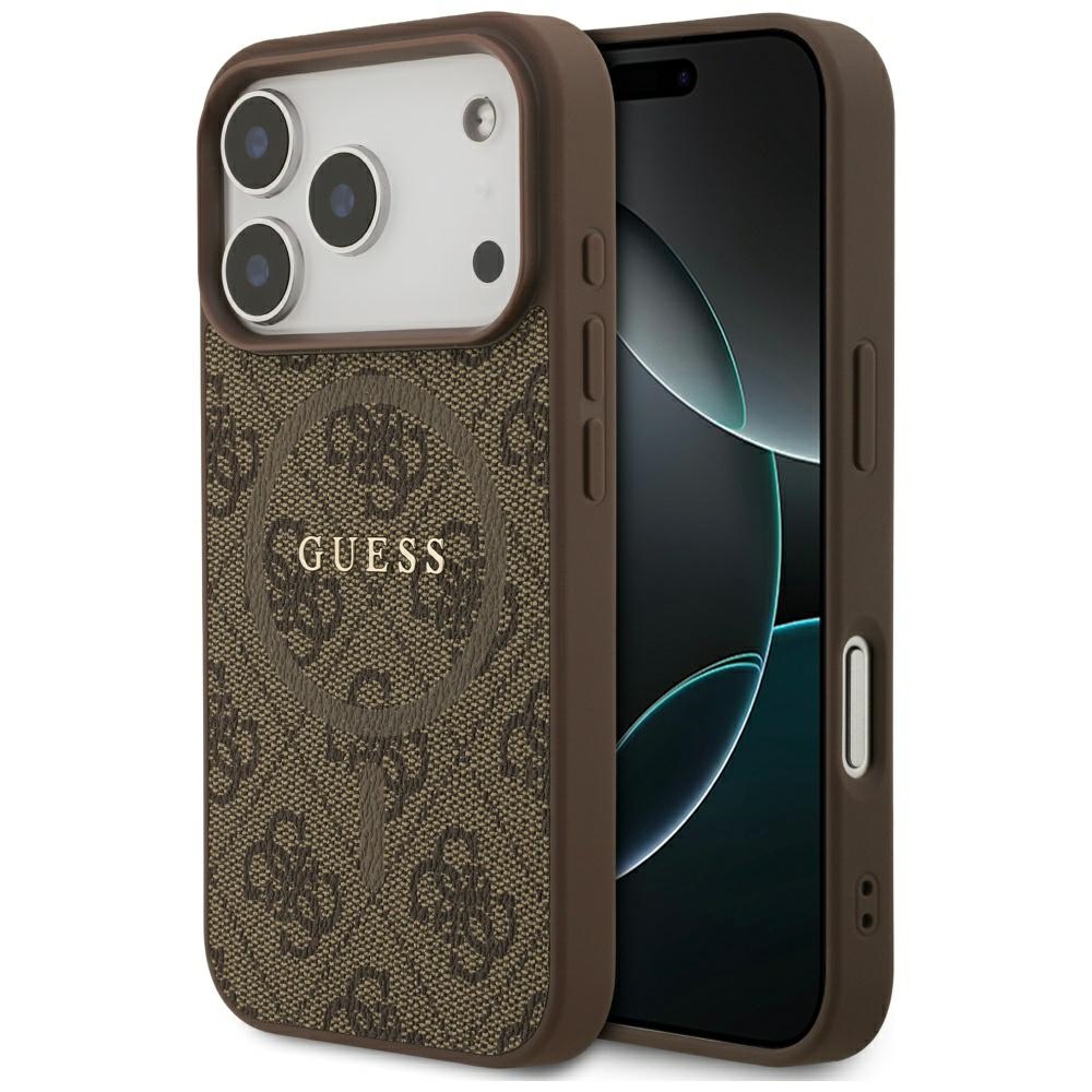 Guess 4G Ring Classic Logo MagSafe telefontok iPhone 17 Pro - Brown - barna Guess 4G Ring Classic Logo MagSafe telefontok iPhone 17 Pro - Brown - barna