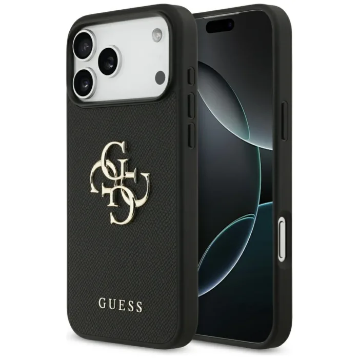 Guess Grained Big 4G & Classic Logo telefontok iPhone 17 Pro Max - black - fekete