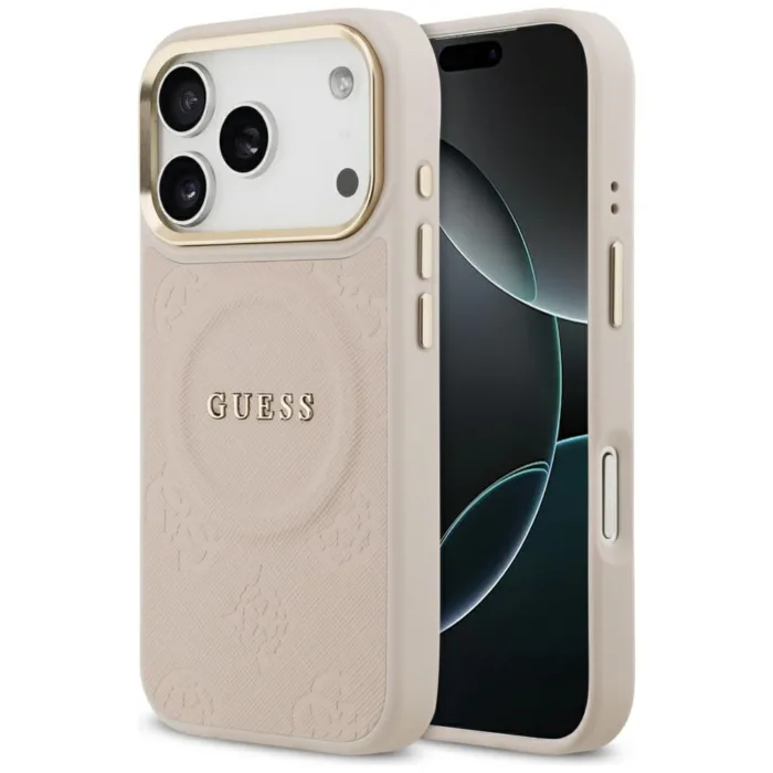 Guess Peony Hot Stamp MagSafe telefontok rózsaszín - iPhone 17 Pro