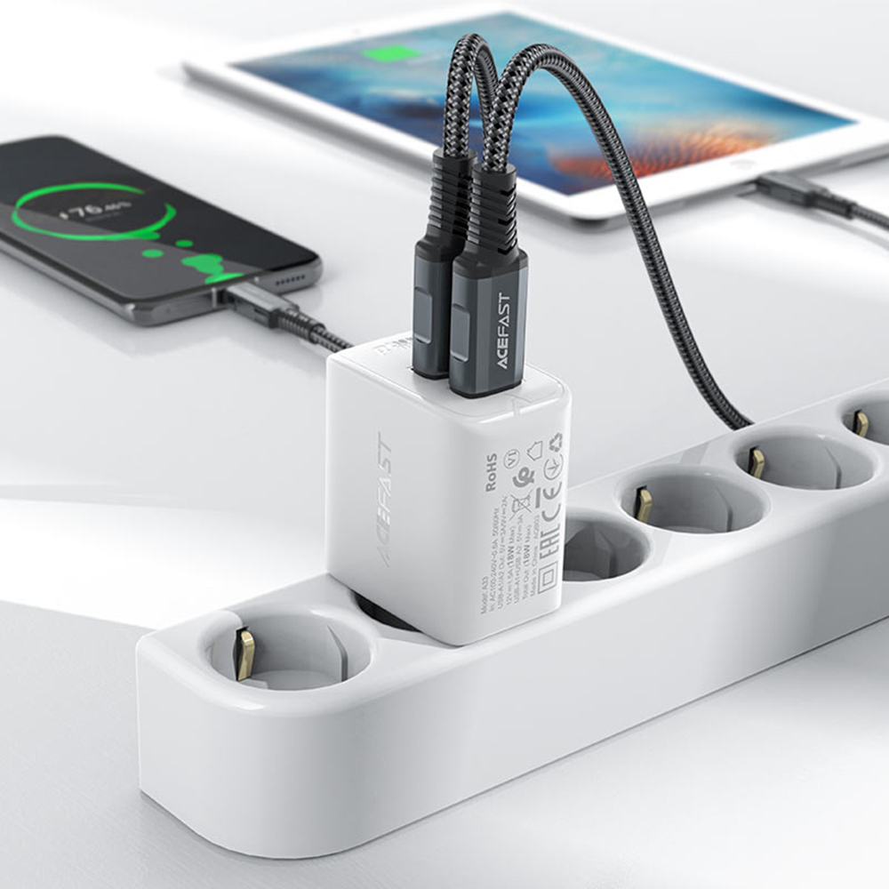 Acefast-A33-halozati-tolto-2×-USB-QC18W-–-fekete-3