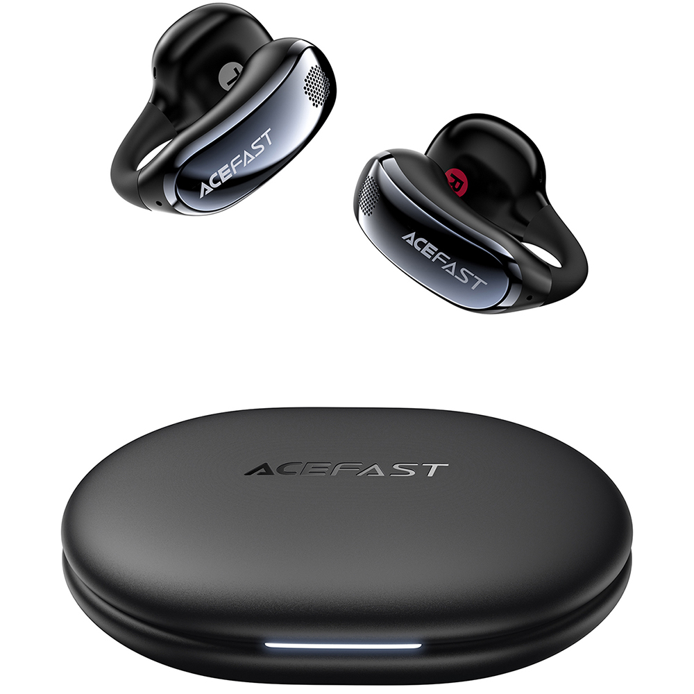 Acefast Aceclip Pro FA006 OWS fülhallgató Bluetooth 5.4 zajszűréssel 400mAh IP55 – fekete Acefast Aceclip Pro FA006 OWS fülhallgató Bluetooth 5.4 zajszűréssel 400mAh IP55 – fekete