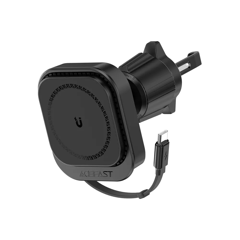 Acefast-D32-autos-tarto-15W-vezetek-nelkuli-toltessel-szellozoracsra-kihuzhato-USB-C-kabellel-–-fekete-4