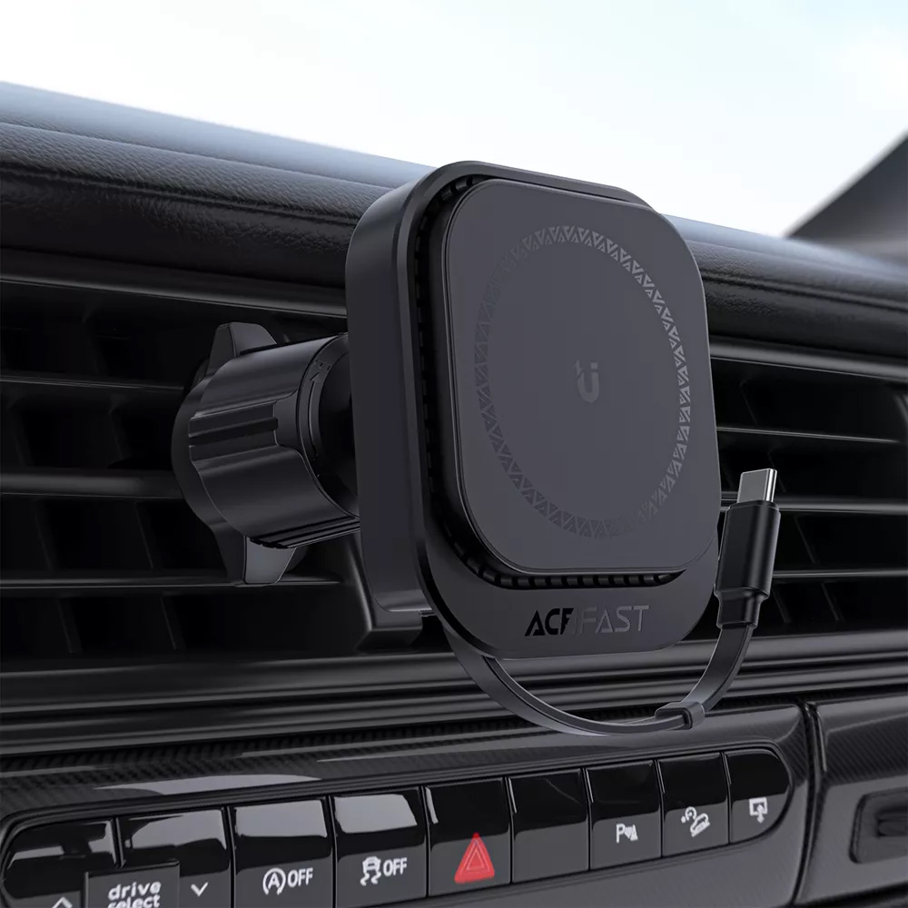 Acefast-D32-autos-tarto-15W-vezetek-nelkuli-toltessel-szellozoracsra-kihuzhato-USB-C-kabellel-–-fekete-5