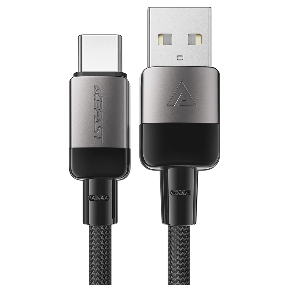 Acefast-USB–Type-C-adatkabel-3A-fonott-kivitel-1.2-m-–-fekete-1