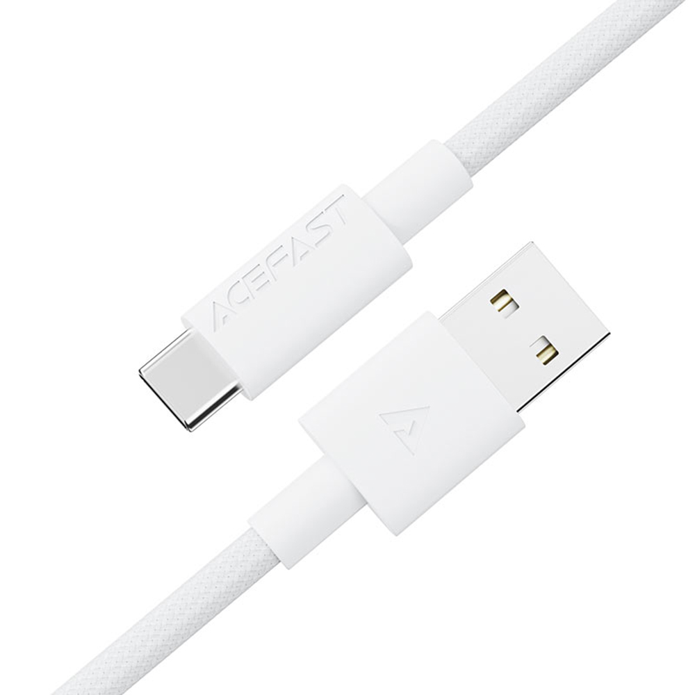 Acefast-USB–Type-C-adatkabel-3A-gyorstoltes-hajlitasallo-fonott-1.2-m-–-feher-2