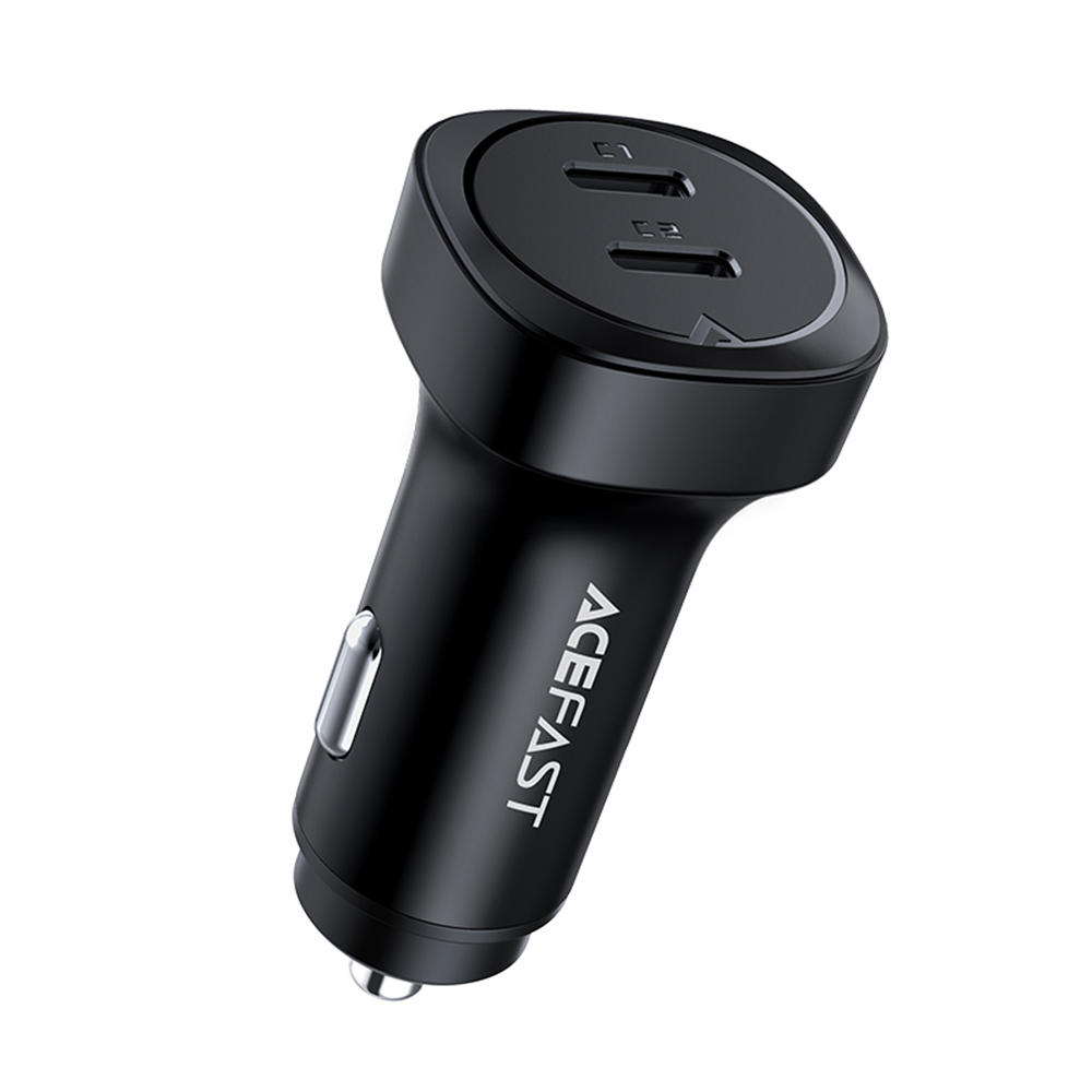 Acefast-autos-tolto-2×-USB-C-72W-PD-gyorstoltessel-–-fekete-2