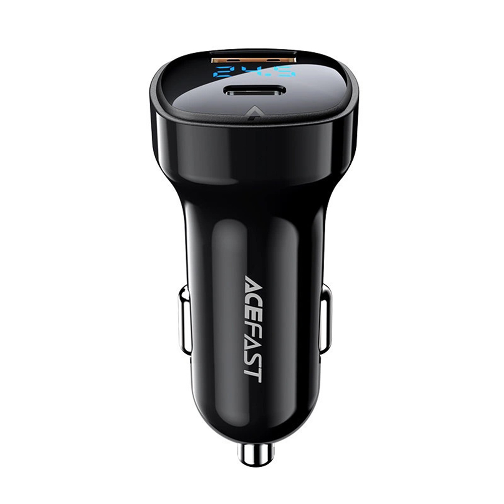Acefast-autos-tolto-USB-Type-C-66W-digitalis-kijelzovel-–-fekete-2