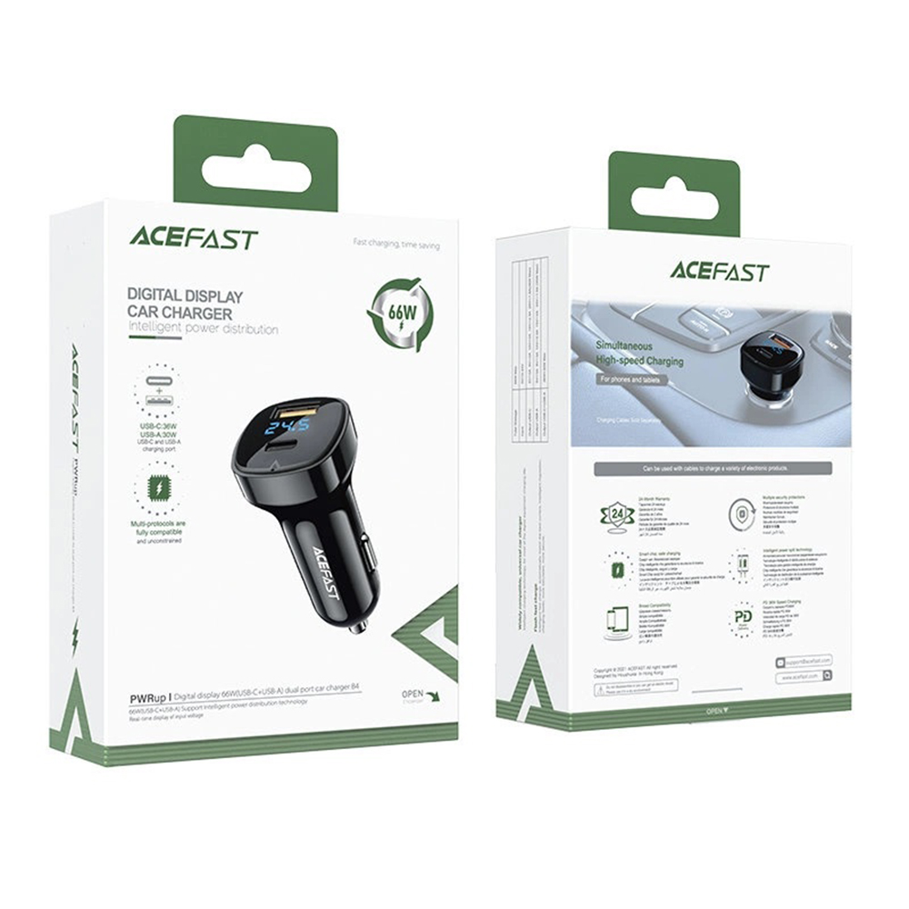 Acefast-autos-tolto-USB-Type-C-66W-digitalis-kijelzovel-–-fekete-6