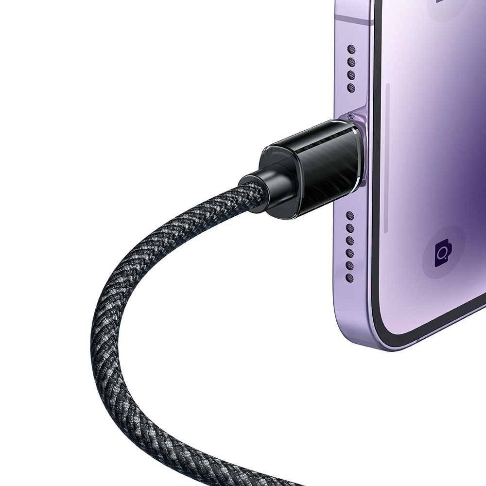 Mcdodo-CA-3640-USB-A–Lightning-3A-atlatszo-adatkabel-1.2-m-–-fekete-2