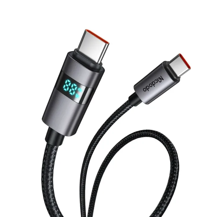 Mcdodo CA-5610 USB-C–USB-C 100W adatkábel LED kijelzővel