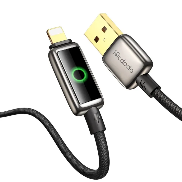 Mcdodo CA-6590 USB-A–Lightning 3A adatkábel LED kijelzővel