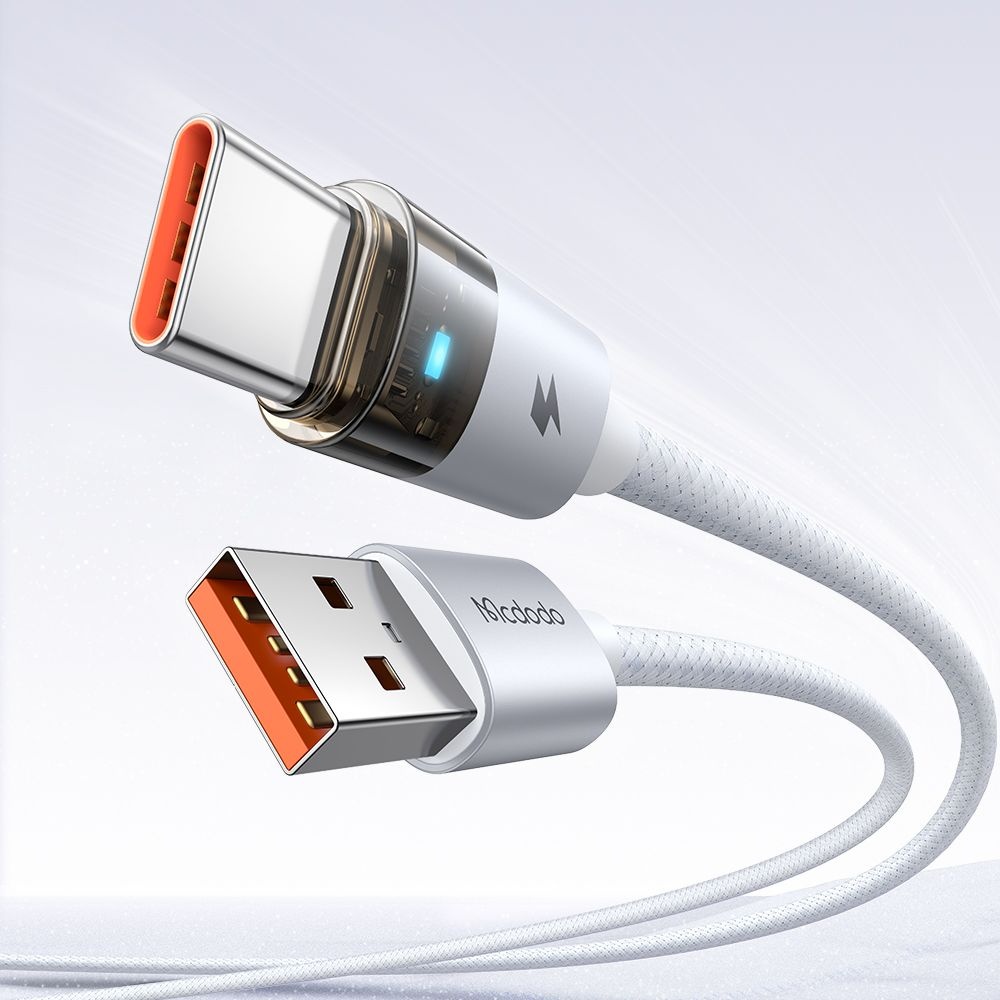 Mcdodo-CA-6892-USB-C–USB-A-6A-atlatszo-adatkabel-toltesjelzo-fennyel-1.2-m-–-feher-2