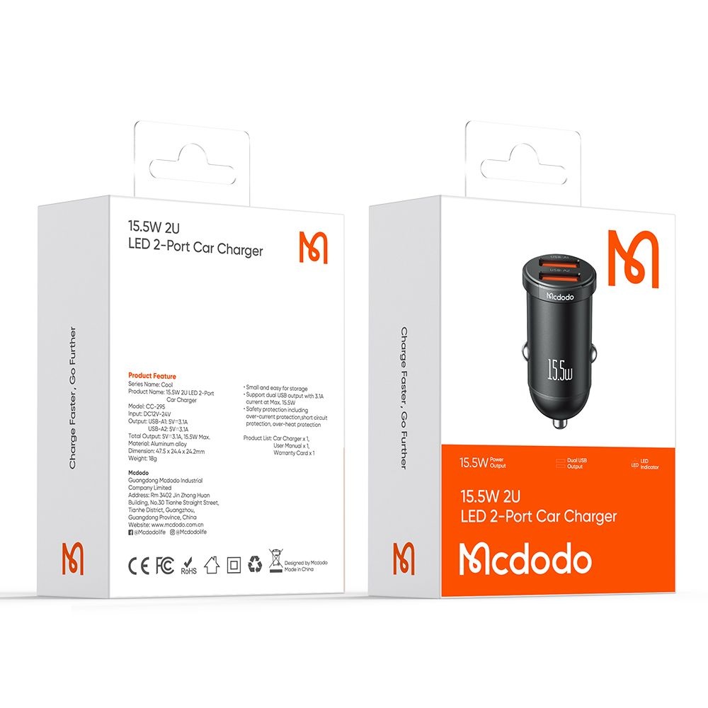 Mcdodo-Cool-Series-CC-2950-15.5W-autos-tolto-–-fekete-6