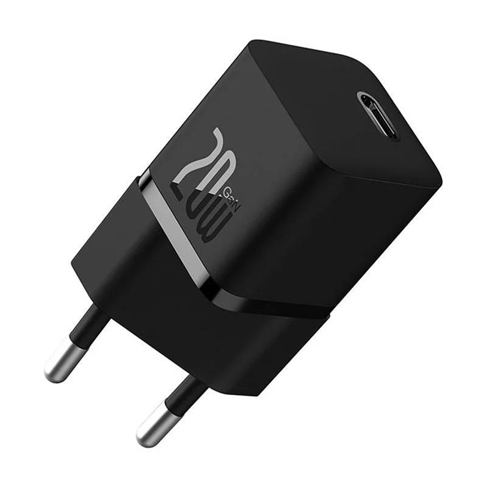Baseus CCGN050101 hálózati gyorstöltő GaN 20W USB-C – fekete Baseus CCGN050101 hálózati gyorstöltő GaN 20W USB-C – fekete