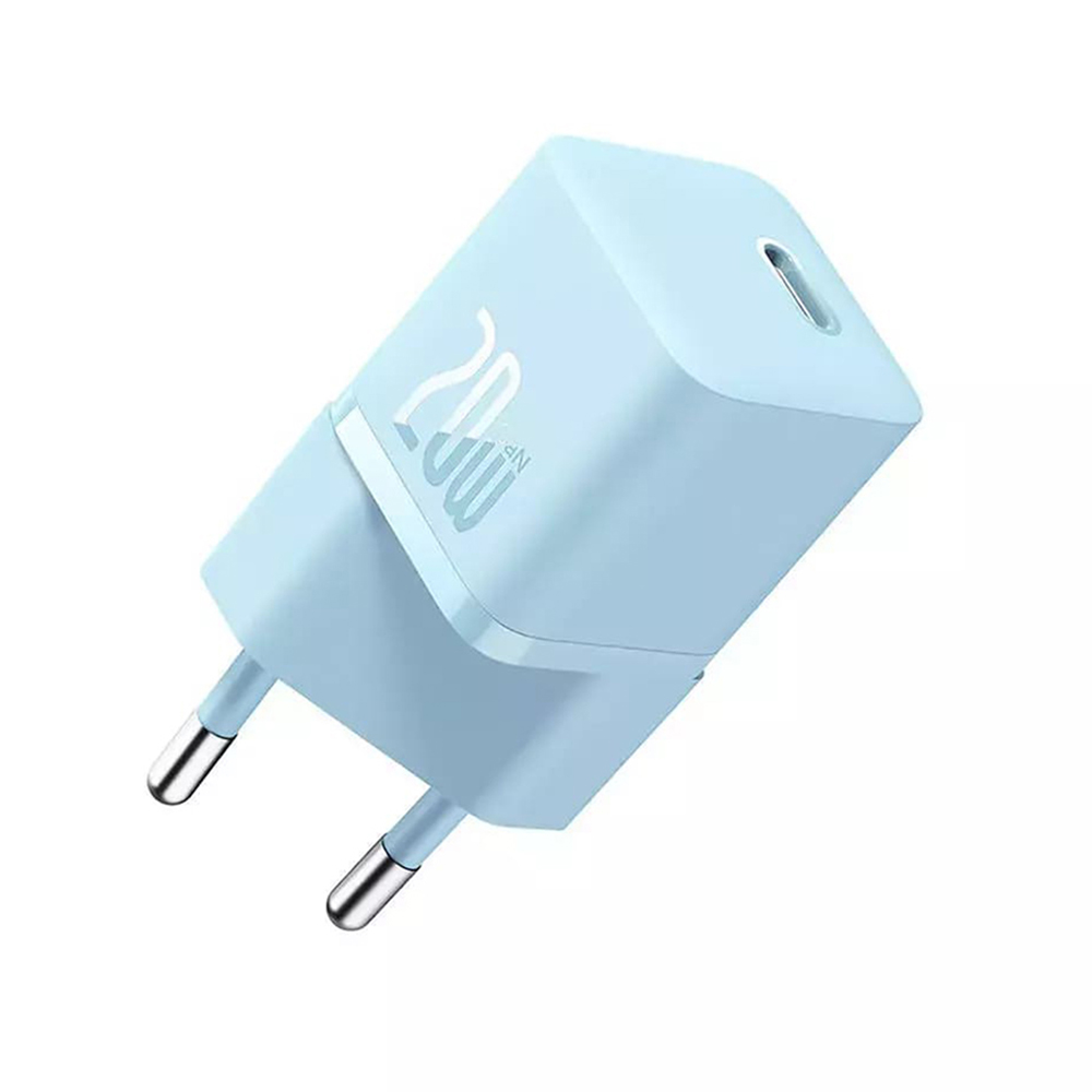 Baseus CCGN050103 hálózati gyorstöltő GaN 20W USB-C – kék Baseus CCGN050103 hálózati gyorstöltő GaN 20W USB-C – kék
