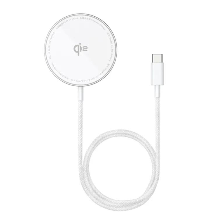 Baseus Simple Mini4 Air P10278200S11-00 mágneses vezeték nélküli töltő Qi2 15W Type-C kábellel – ezüst