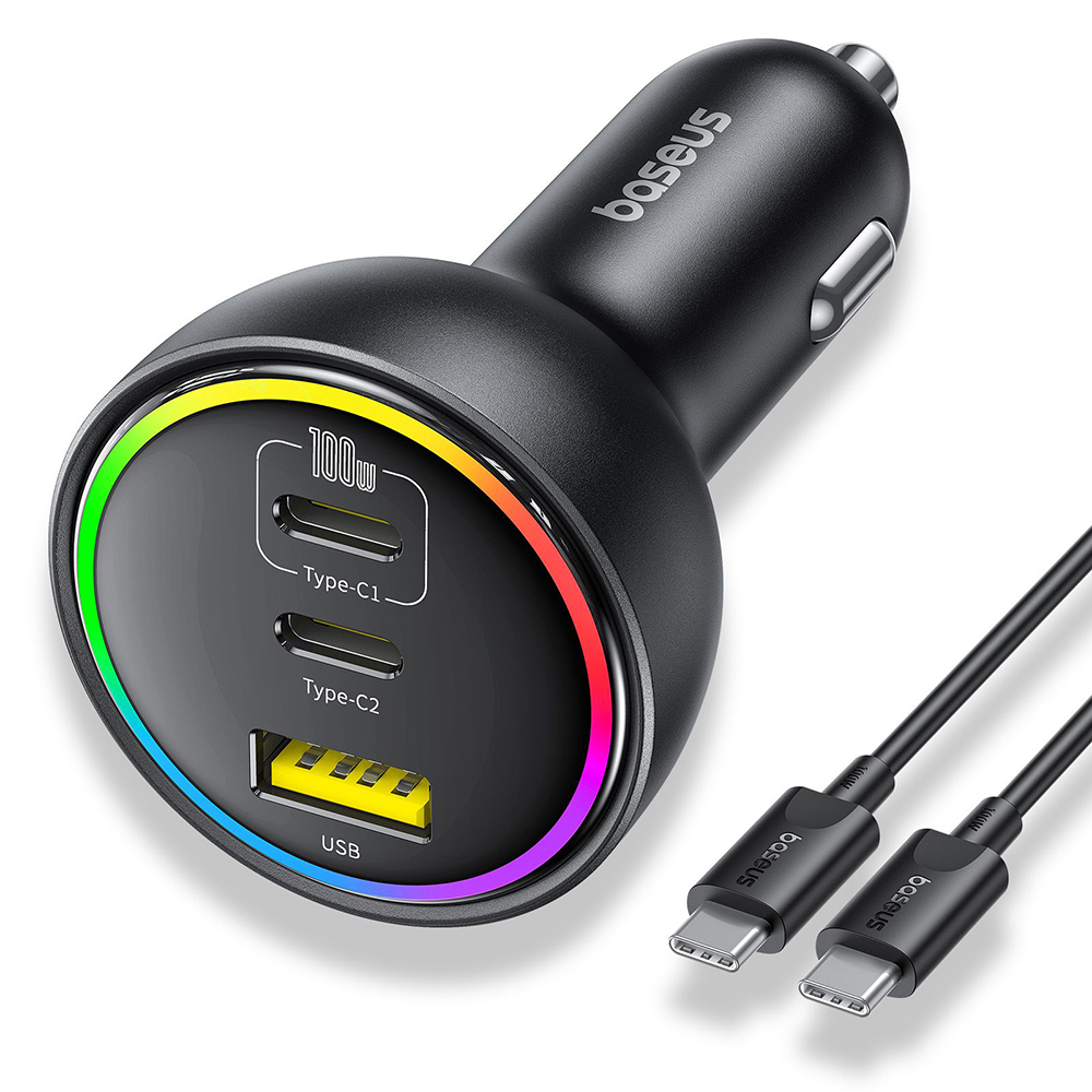 Baseus - Car Charger (C00036101111-00) - 2x USB-C