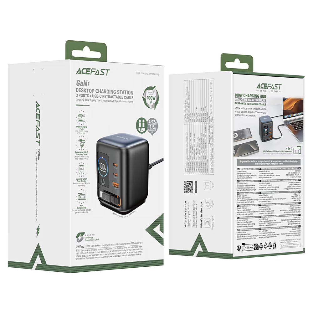 Acefast-Asztali-toltoallomas-Z10-3x-Type-C-USB-GaN-PD100W-visszahuzhato-USB-C-kabel-intelligens-TFT-szines-kijelzo-Fekete-5